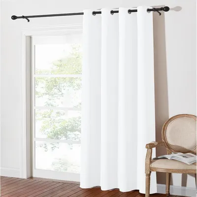 Produktbild von Lärmschutzvorhang 1 Stück 130 x 200 cm Weiß Polyester Blickdicht Waschbar