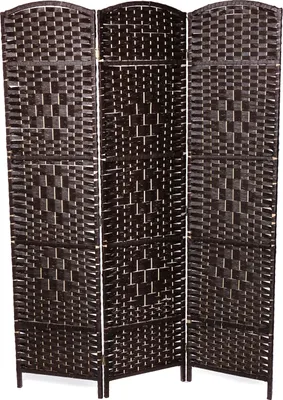 Obrázok produktu pre ROZDEĽOVAČ POKOJOV "QUINN" | drevo, 168x120cm | prírodný paraván | farba: tmavohnedá