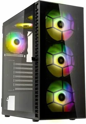 Produktbild von Kolink OBSERVATORY HF GB, Midi Tower, PC, Schwarz, ATX, micro ATX, Mini-ITX, Stahl, Gehärtetes Glas, Gaming