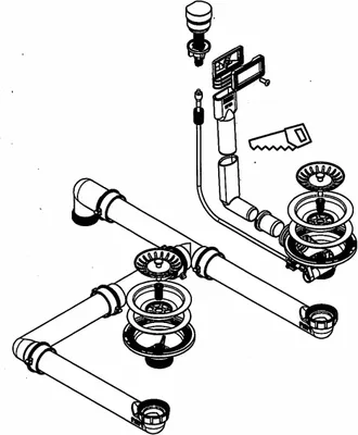 Produktbild von FRANKE 112.0689.188 Stößelventilset für 2 Becken / Ersatzteil Spüle / Ablaufgarnitur