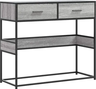 Image de vidaXL Table console Gris Sonoma 90x35x80 cm Bois composite