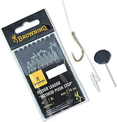 Produktbild von Browning Feeder Leader Method Push Stop Gr.16 bronze 6lbs,3,0kg Ø0,18mm 10cm 6Stück