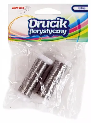 Zdjęcie produktu dla Drucik florystyczny srebrny 20m 2szt