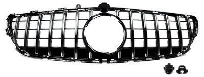 Produktbild von Frontgrill, Chrom- und Schwarzdesign, Rennsporttyp, Chrom mit Schwarz