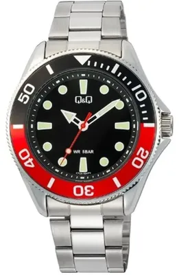 Produktbild von Herrenuhr Q&Q GENT DIVER BLACK & RED