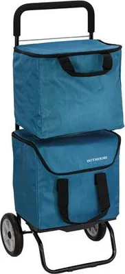 Image de Poussette de marché 2 roues bleu - Sidebag - 8210-464 - modulobag