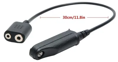 Zdjęcie produktu dla Kabel adapterowy do urządzeń Baofeng, wodoodporny, czarny