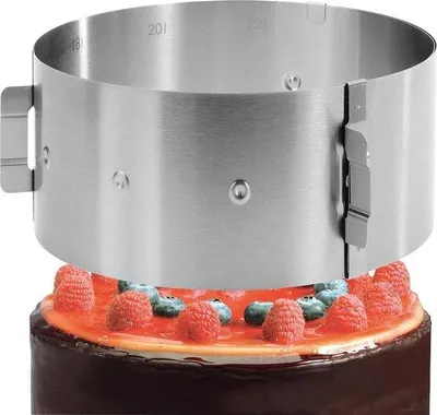 Obrázok produktu pre Nastaviteľná forma na tortu, výška 10 cm, z nehrdzavejúcej ocele