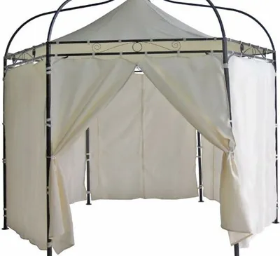 Produktbild von DEGAMO Seitenteile Seitenwand Seitenplanen Set 3-teilig für Pavillon MODENA, Polyester ecru