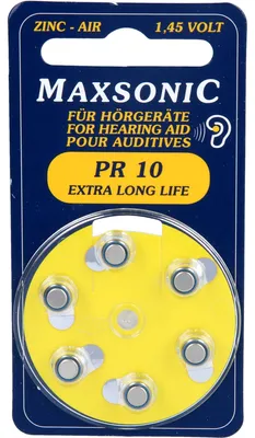 Produktbild von Batterien f.Hörgeräte Maxsonic Pr10 6 St