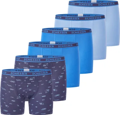 Produktbild von Schiesser 6er Pack Kids Boys 95/5 Baumwolle Retro Short / Pant Modischer Schnitt für jeden Tag, Hautfreundliches Material für Komfort, Bequemer Bund für freie Bewegungen