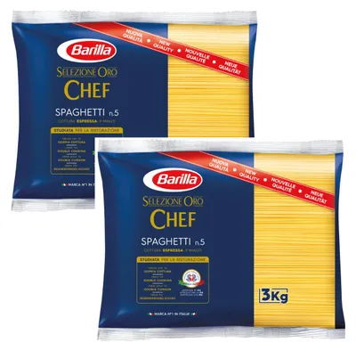 Image de Barilla Selezione Oro Chef Spaghetti n° 5 Pâtes 3000g 2er Pack