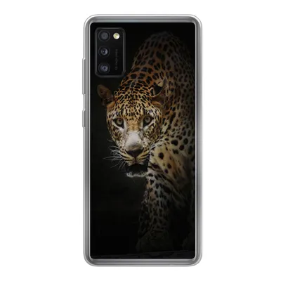 Produktbild von MuchoWow® Handyhülle Schutzhülle Hülle für Samsung Galaxy A41 Leopard - Wilde Tiere - Licht Silikon Softcase Handy Hülle - Mobiltelefon