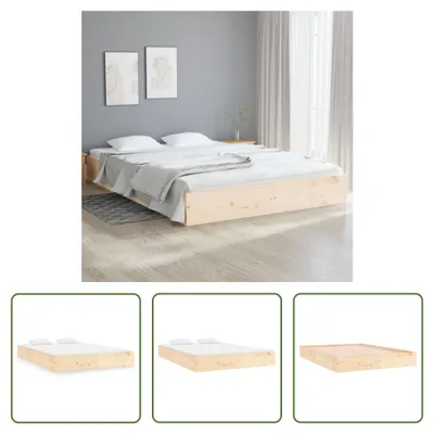 Immagine prodotto di The Living Store Letto in legno massiccio 150x200 cm