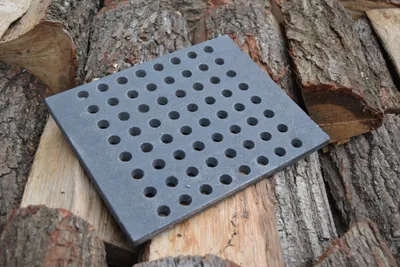 Obrázek produktu pro SEZAM Rošt na kamna 30 x 24 cm litinový litinový rošt s otvory krbový rošt čtvercový rošt na popel kamen stolní rošt rošt na kamna krbový rošt