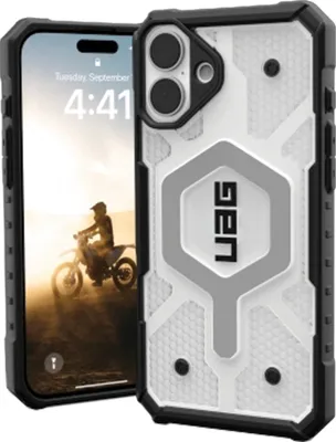 Produktbild von [U] by UAG Pathfinder Clear, Cover, Apple, iPhone 16 Plus, 17 cm (6.7"), Schwarz, Silber