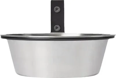 Produktbild von INF Wandmontierter, klappbarer Fressnapf aus Edelstahl, 2er-Set