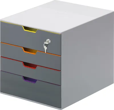 Produktbild von DURABLE Schubladenbox VARICOLOR® 4 SAFE, 760627 mehrfarbig