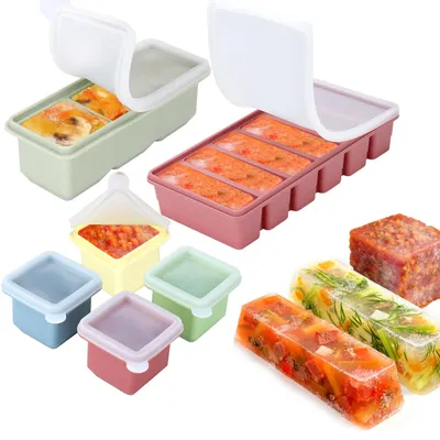 Silikon-Gefrierform-Set, 6-teilig, 4×125 ml + 3×125 ml + 6×100 ml