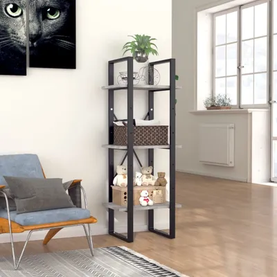 Produktbild von "im Sonderangebot"Bücherregal - CLORIS - Standregal - Robust und langlebig - 3 Fächer Betongrau 40x30x105 cm Holzwerkstoff - DEMöbel8500912