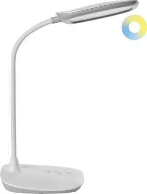 Produktbild von BELIANI LED-Schreibtischlampe Weiß Dimmbar Verstellbarer Arm 3 Farbtemperaturmodi Modern Büro Homeoffice Schreibtischleuchte Arbeitsleuchte