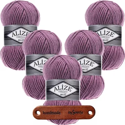 Produktbild von 5 x ALIZE Superlana Maxi 28 Rose mit Label