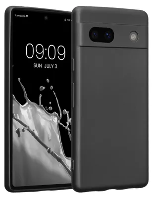 Produktbild von kwmobile Handyhülle für Google Pixel 7a Hülle - weiche Silikon Case metallisch schimmernd - Schutzhülle Cover - Metallic Grau