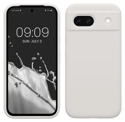 Produktbild von kwmobile Handyhülle für Google Pixel 8a Hülle, für Pixel 8a Case - Hülle Silikon - kabelloses Laden - Weiß matt