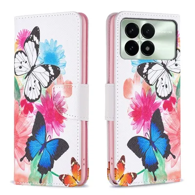 Produktbild von Für Xiaomi Redmi K70E / Poco X6 Pro Kunst-Leder Book Handy Tasche Motiv 2 Hülle Etuis Schutz