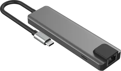 Produktbild von Hyrican ST-T605 Dockingstation Type-C mit 1x RJ-45, 3x USB 3.0, 1x HDMI