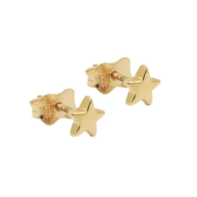 Produktbild von Ohrstecker Ohrring 5mm Stern glänzend 9Kt GOLD gold 5mm