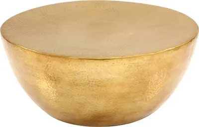 Immagine prodotto di Tavolino da Salotto in Alluminio Martellato 70x30 cm Ottone