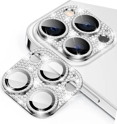 Obrázek produktu pro Pro Apple iPhone 15 Pro / Pro Max Glitter Ochranné sklo objektivu fotoaparátu H9 Hard Glass Silver