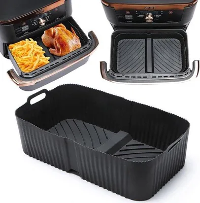Image de Couvercles en silicone surélevés pour friteuses à air chaud - Accessoires compatibles avec la friteuse Dual Airfryer