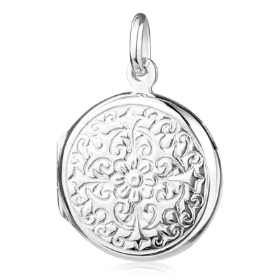 Produktbild von MATERIA by Matthias Wagner Blumen Medaillon Anhänger 925 Sterling Silber zum Öffnen für 2 Fotos KA-186