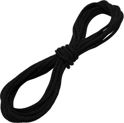 Productafbeelding van Decoratieve, gesloten polyesterkoord, 5 meter x 3 mm - zwart