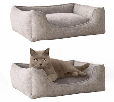 Produktbild von Tierliege / Haustierbett für Hund und Katze Größe S 45 × 35 × 15 cm – Grau, wasserdicht