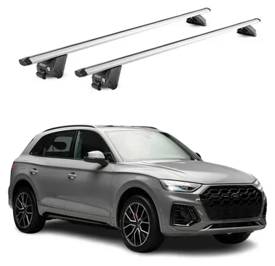 Produktbild von Dachträger Grundtäger für Audi Q5 mk3 2025-2026 100kg Aluminium Silber 2tlg, KI-generiertes Bild