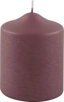 Produktbild von Fink CANDLE, gebürstet metallic Stumpenkerze, Paraffin, bordeaux, L. 8 cm, B. 8 cm, H. 10 cm, D. 8 cm 123182