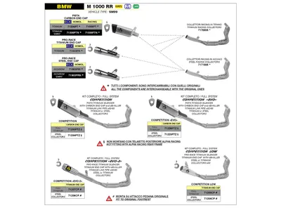 Image de Système complet ARROW COMPETITION LOW version pour BMW S1000RR à partir de 2019- / M1000RR à partir de 2020-