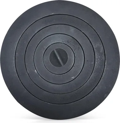 Produktbild von Herdplatte, Gusseisen 10 mm, für Feuerofen, Herddurchmesser 35,5 cm, 4 Rin