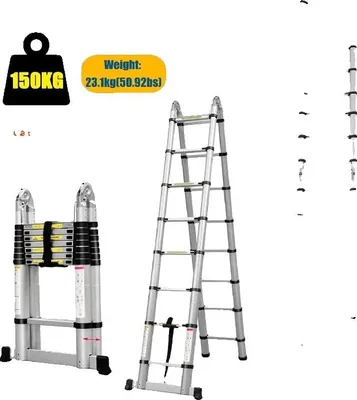 Obrázok produktu pre Teleskopický rebrík, univerzálny, robustná konštrukcia, 5 m – A