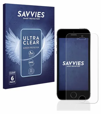 A product shot of a phone screen protector packaging and a phone with a screen protector applied.