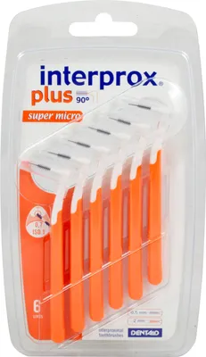 Produktbild von interprox plus super micro orange Interdentalbürst, 5 St. Interdentalbürsten