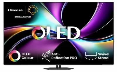Produktbild von Hisense 55" A85Q, 4K UHD OLED Smart TV, 120Hz, 1000 Nits, HDMI 2.1, Game Mode Pro, AMD FreeSync Premium, Dolby Vision IQ & Atmos, Bluetooth, Alexa Integriert, Schwarz