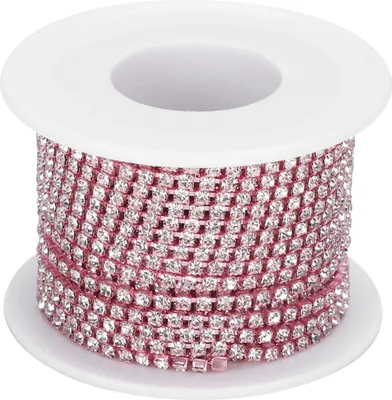 Obrázok produktu pre SS8-2,5 mm 10 yardov umelý diamant reťaz DIY domáce remeslo svadobné dekorácie Chainpink