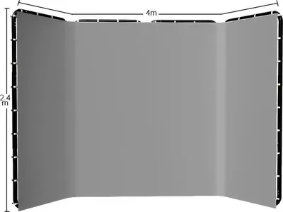 Obrázok produktu pre Pozadie fotoboxu, prenosný dizajn, profesionálna kvalita materiálu, 240x400cm sivá