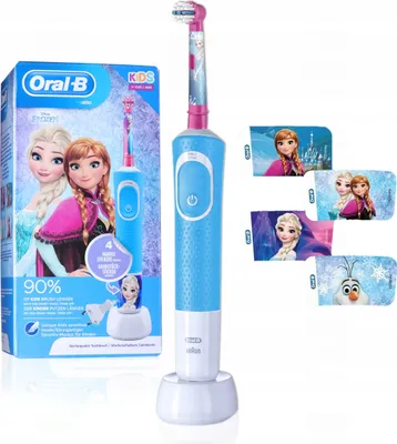 Produktbild von Oral-B | Elektrische Zahnbürste Vitality 100 Kids - Blau - mit Frozen Aufkleber - sanfte Reinigung