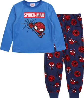 Produktbild von MARVEL Spider-Man Pyjama/Schlafanzug für Jungen, langärmelig, blau-dunkelblau 5-6 Jahre