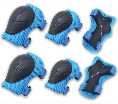 Produktbild von Kinderschutzset Knie- und Ellbogenpolster mit Handgelenksschutz, verstellbar, 3-in-1 Set für Kinder und Jugendliche